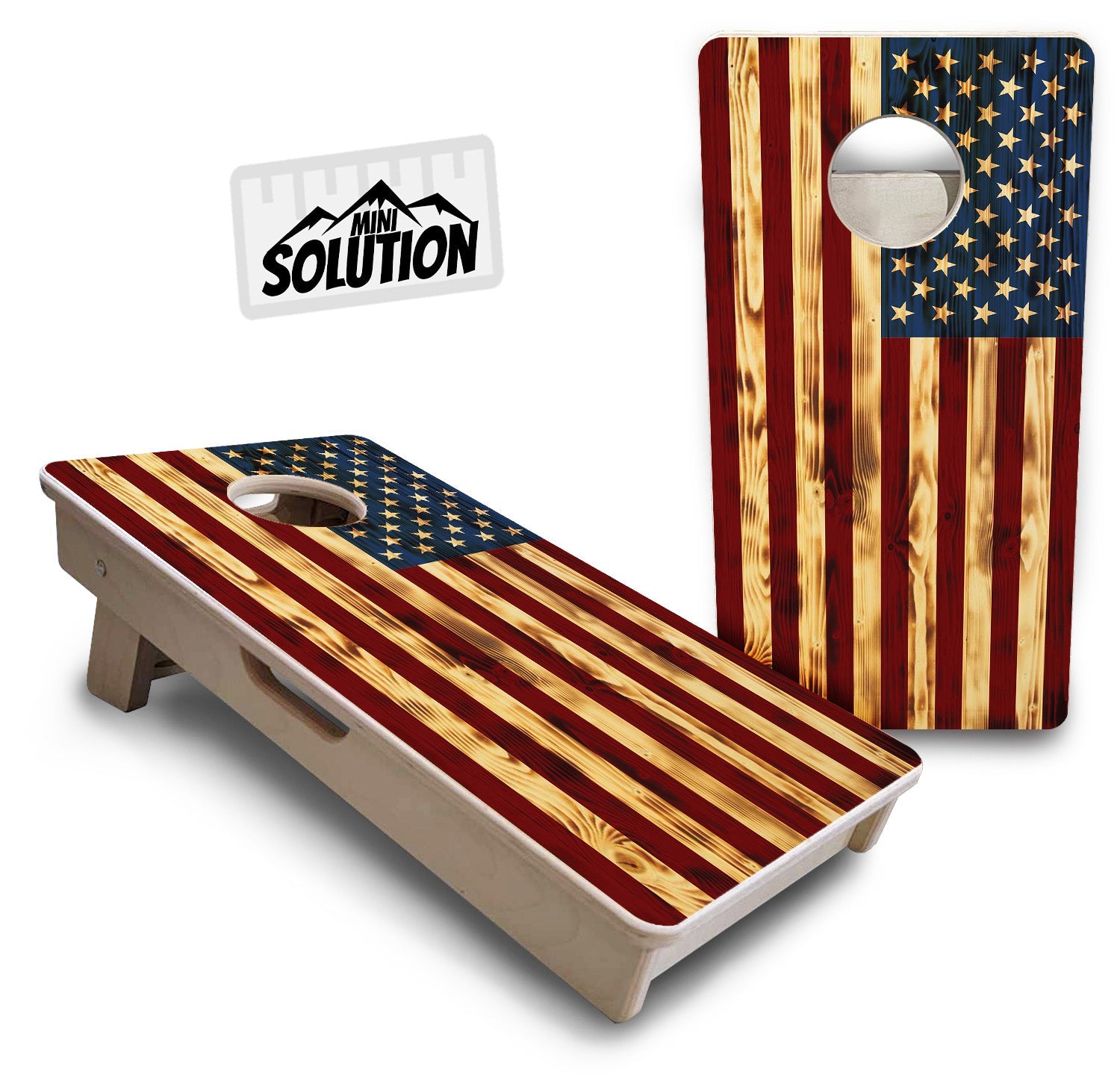 Burnt Color Flag - Mini or Vacation Cornhole Boards