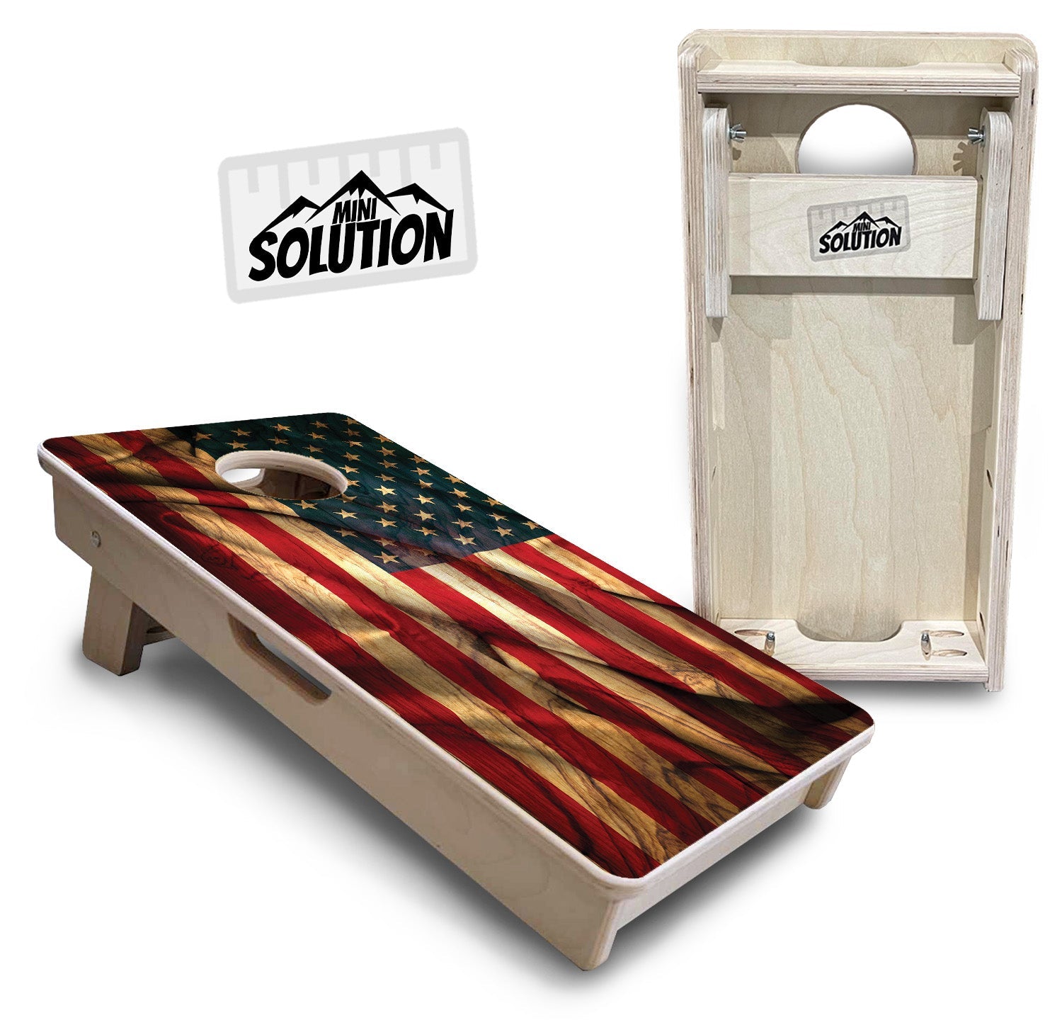 USA Wood Flag Color - Mini or Vacation Size Cornhole Boards