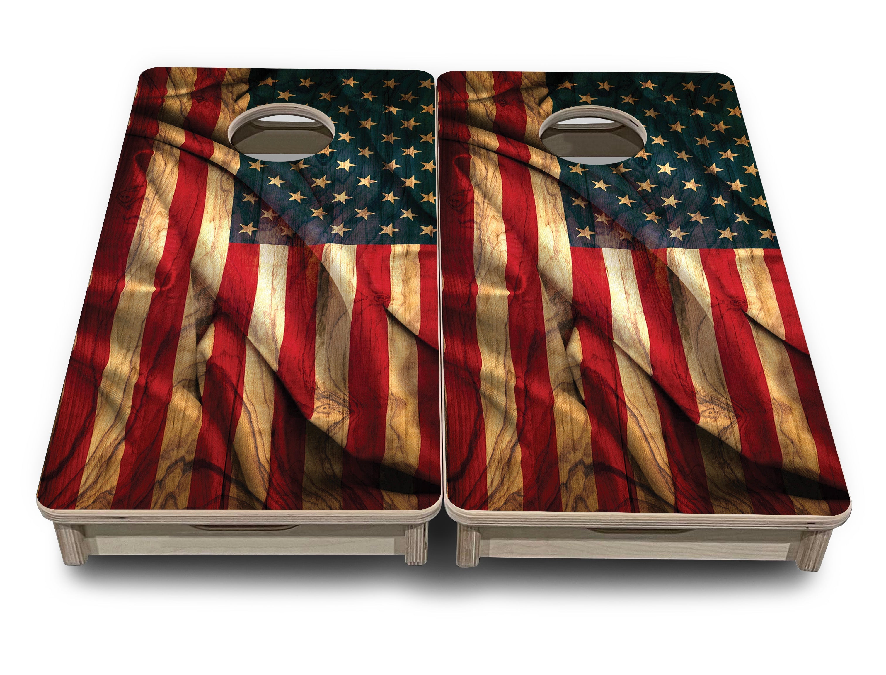 USA Wood Flag Color - Mini or Vacation Size Cornhole Boards