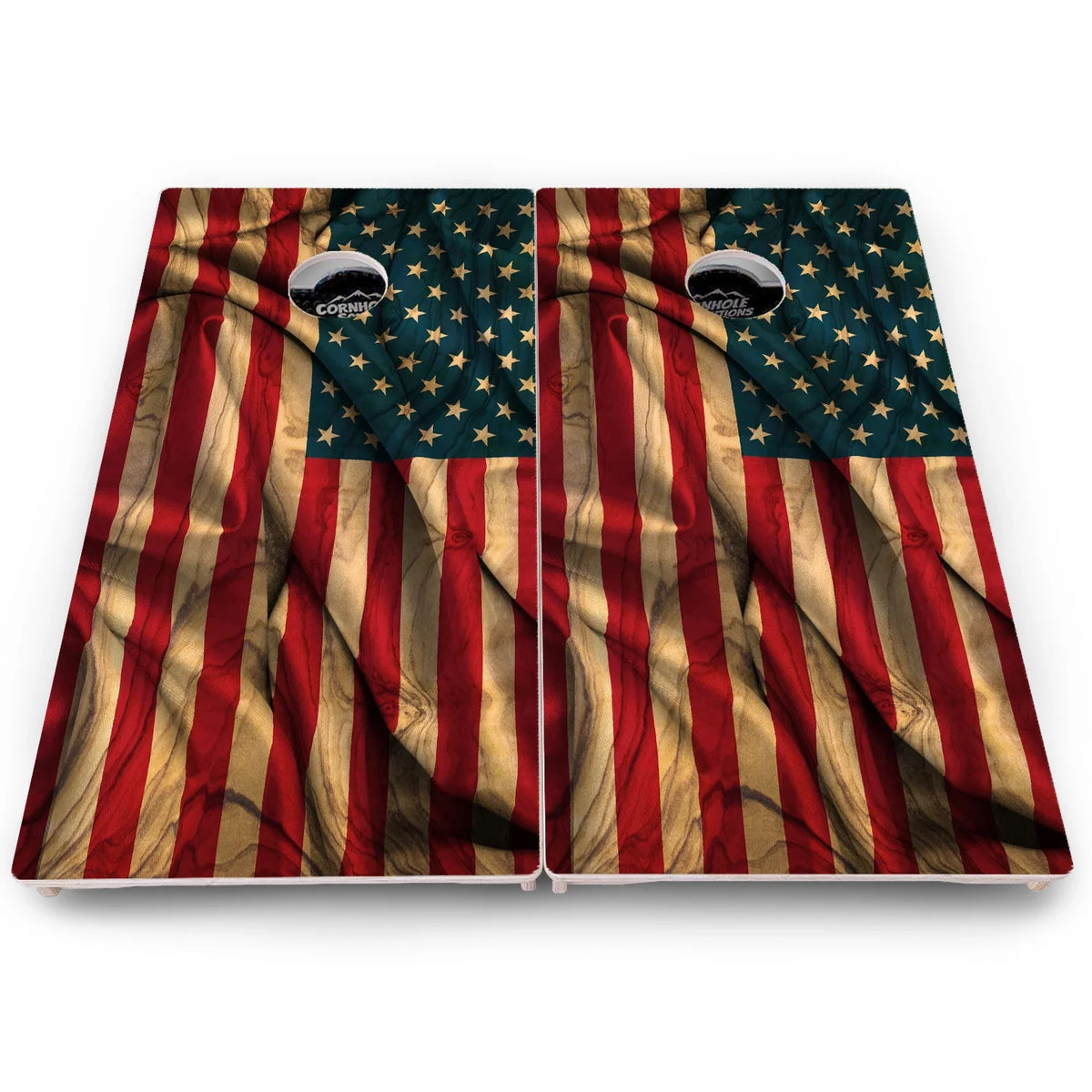 USA Wood Flag Color Cornhole Boards - Pro Solution Lite Series