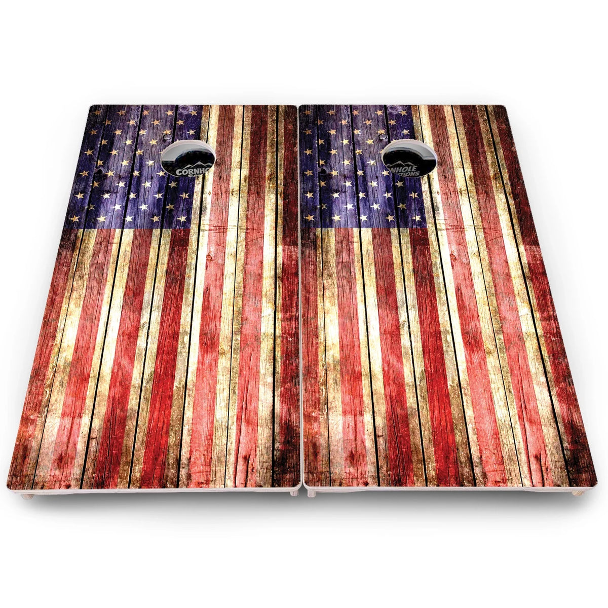 USA Wood Flag Color Cornhole Boards - Pro Solution Lite Series