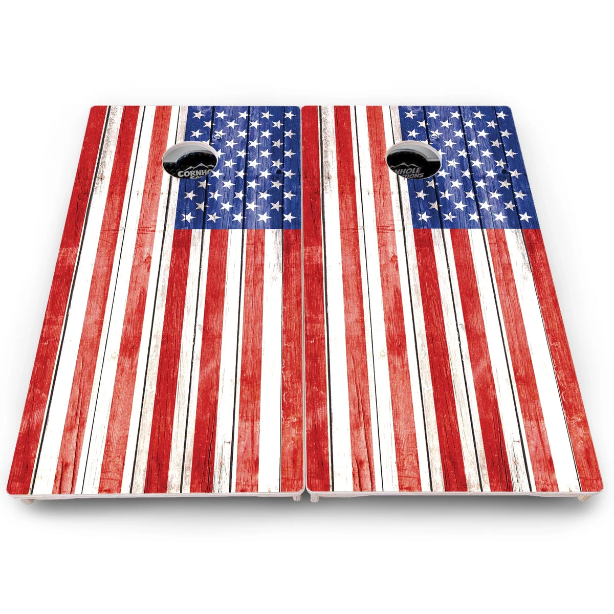 USA Wood Flag Color Cornhole Boards - Pro Solution Lite Series