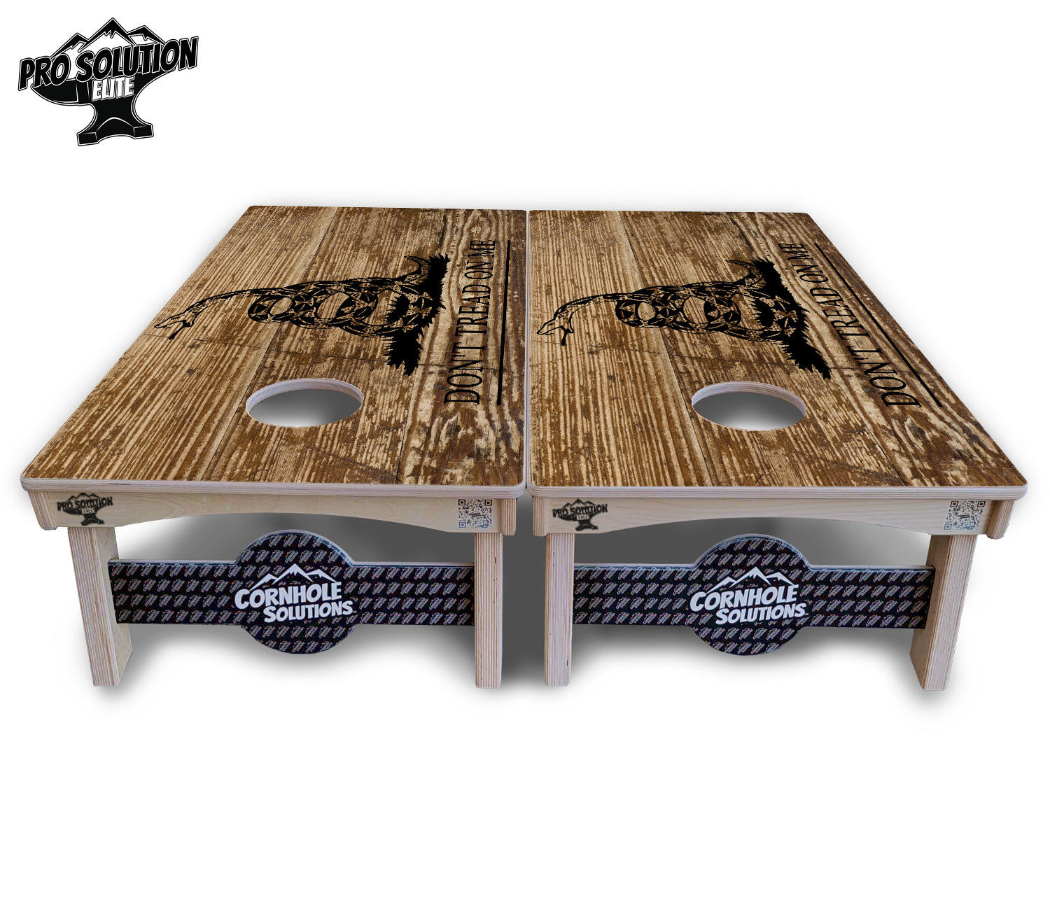 Wood DTOM & Wood Flag Cornhole Boards - Pro Solution Elite Series