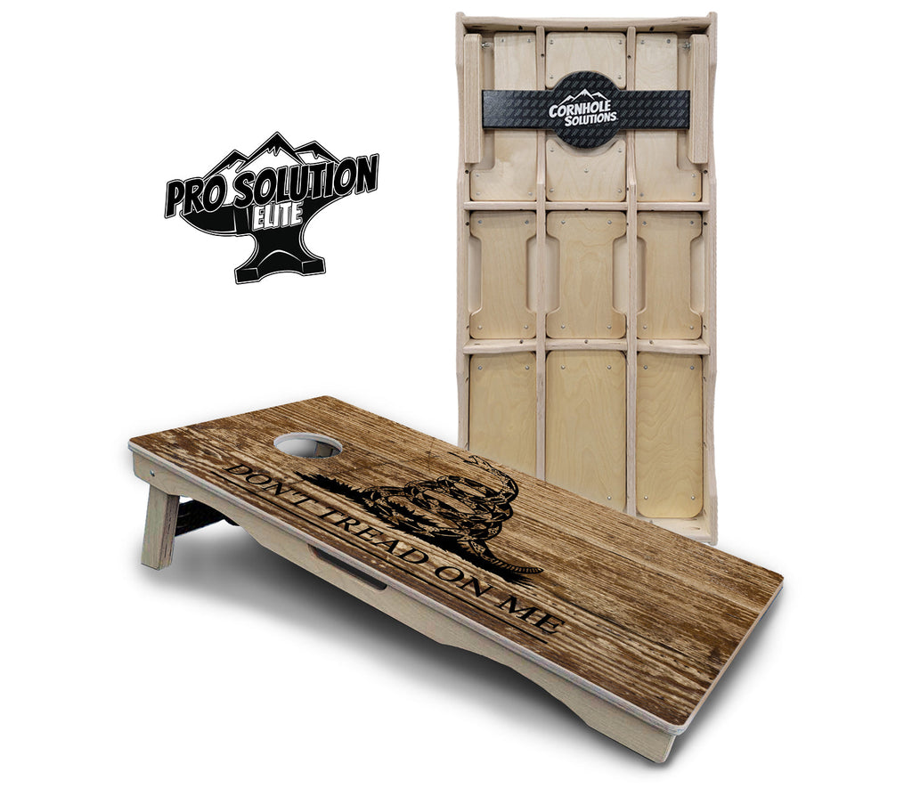 Wood DTOM & Wood Flag Cornhole Boards - Pro Solution Elite Series