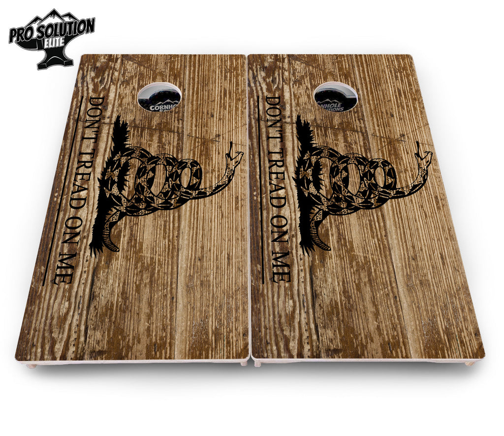 Wood DTOM & Wood Flag Cornhole Boards - Pro Solution Elite Series
