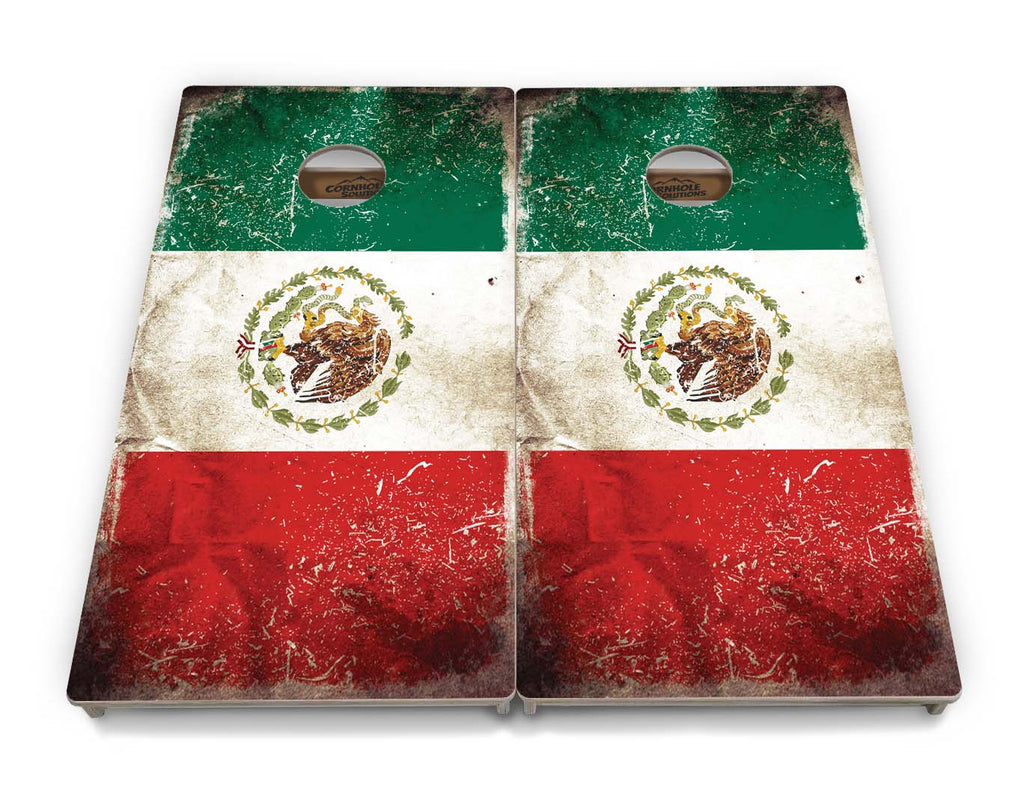 Mexico Flag Cornhole Boards - Professional Tournament Series
