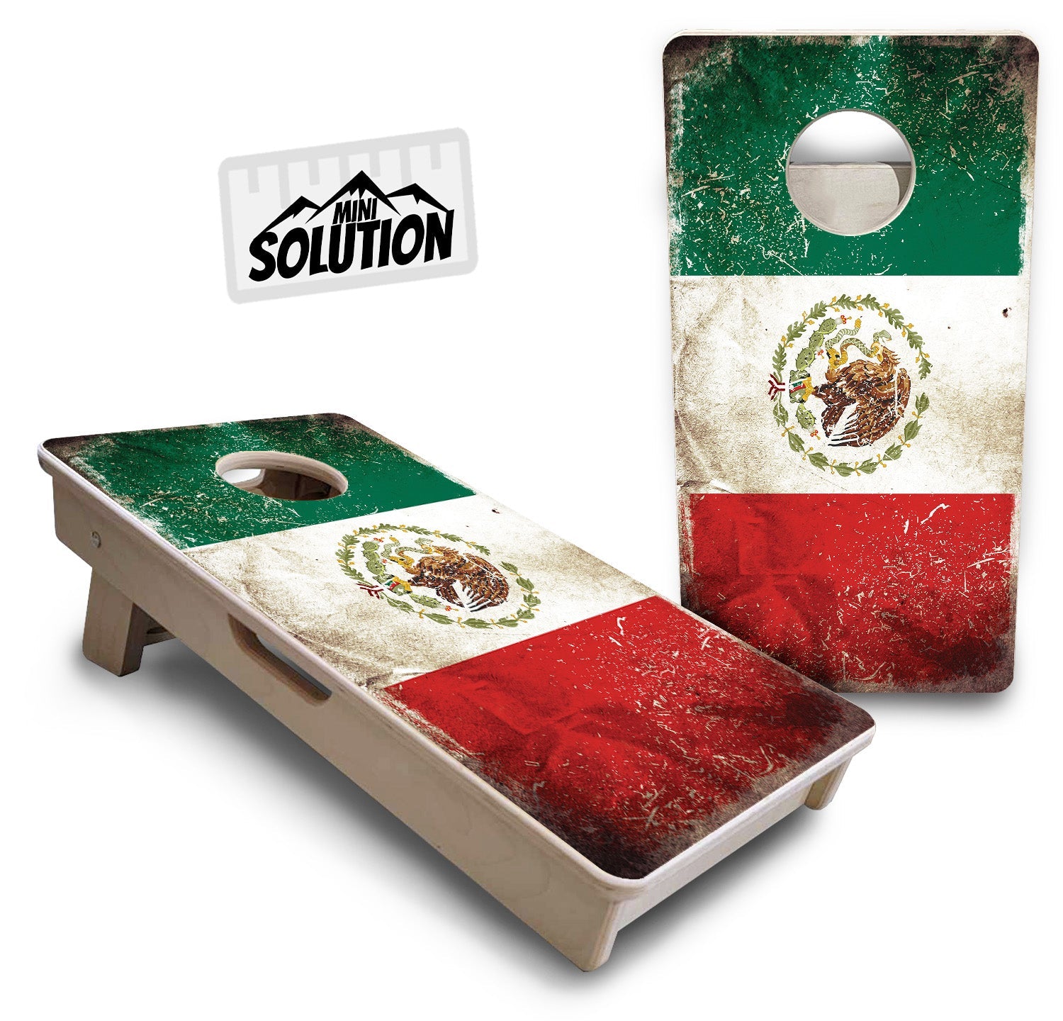 Mexico Flag - Mini or Vacation Size Cornhole Boards