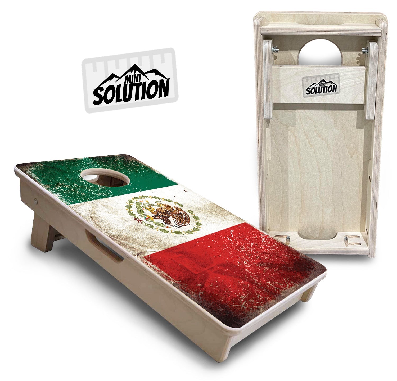 Mexico Flag - Mini or Vacation Size Cornhole Boards
