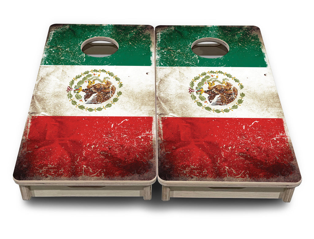Mexico Flag - Mini or Vacation Size Cornhole Boards