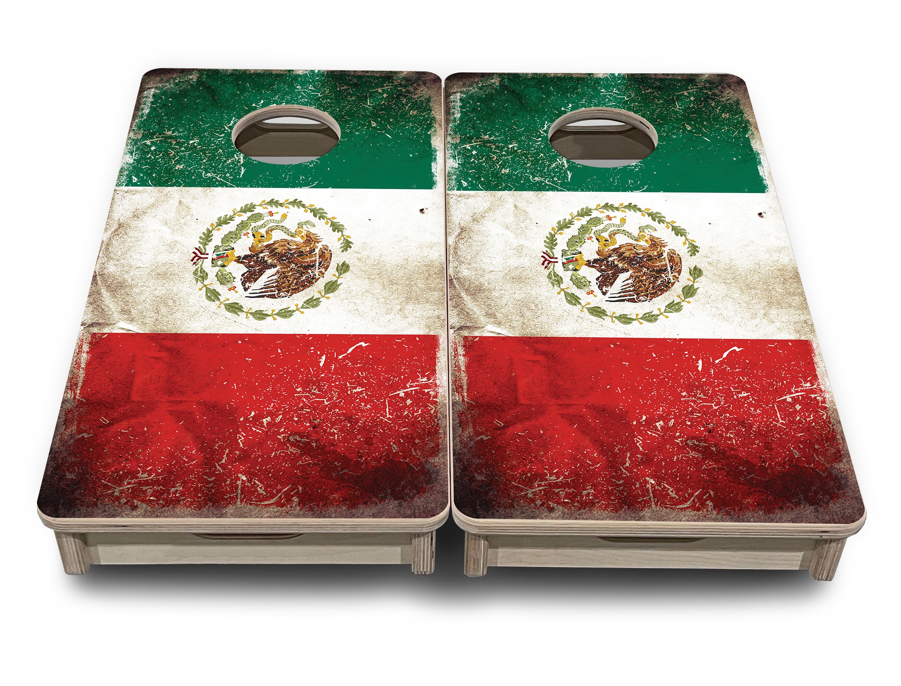 Mexico Flag - Mini or Vacation Size Cornhole Boards
