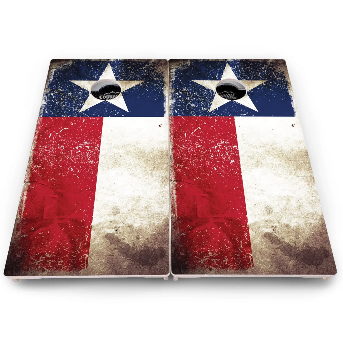 Rustic Texas & Mexico Flag Cornhole Boards - Pro Solution Lite Series