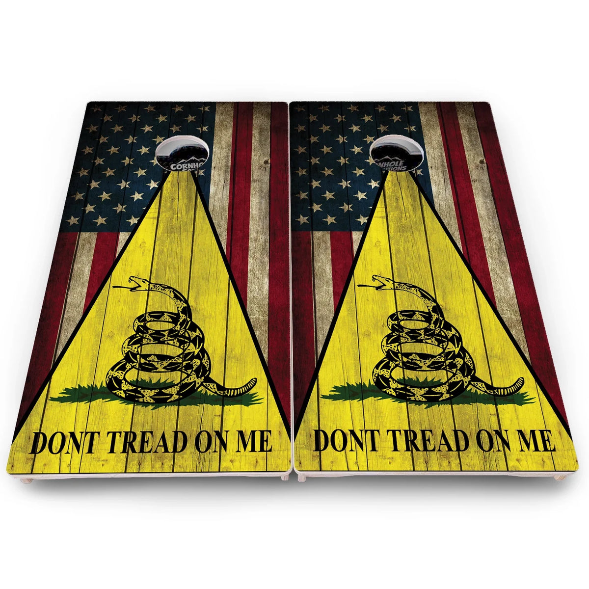 DTOM Yellow Triangle Cornhole Boards - Pro Solution Lite Series