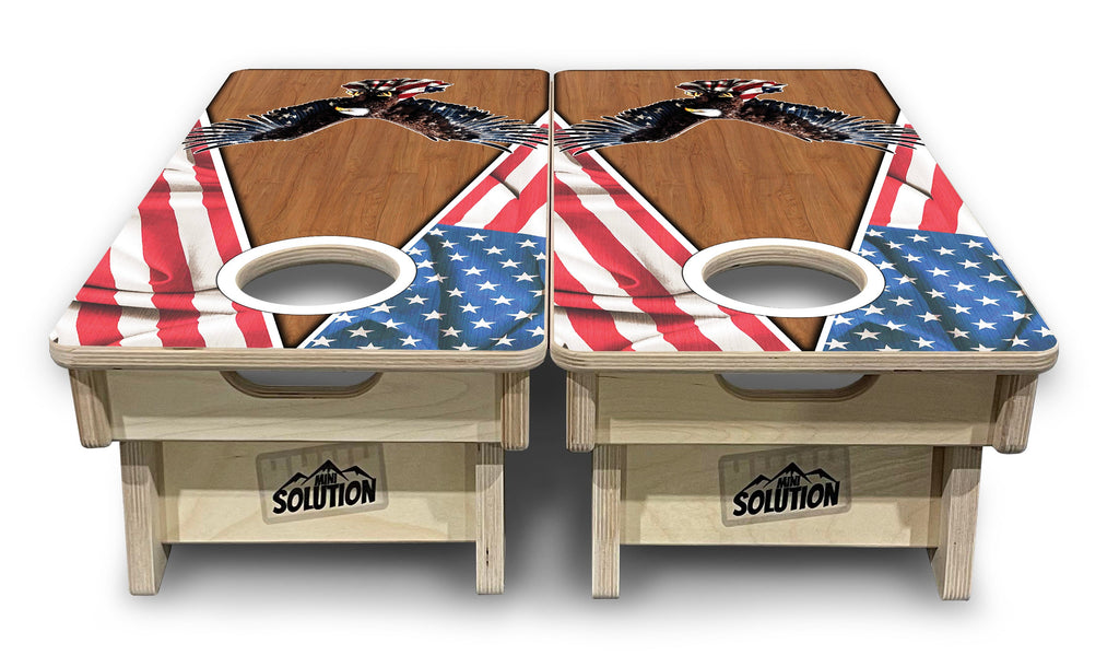 Eagle Triangle Wood - Mini or Vacation Size Cornhole Boards