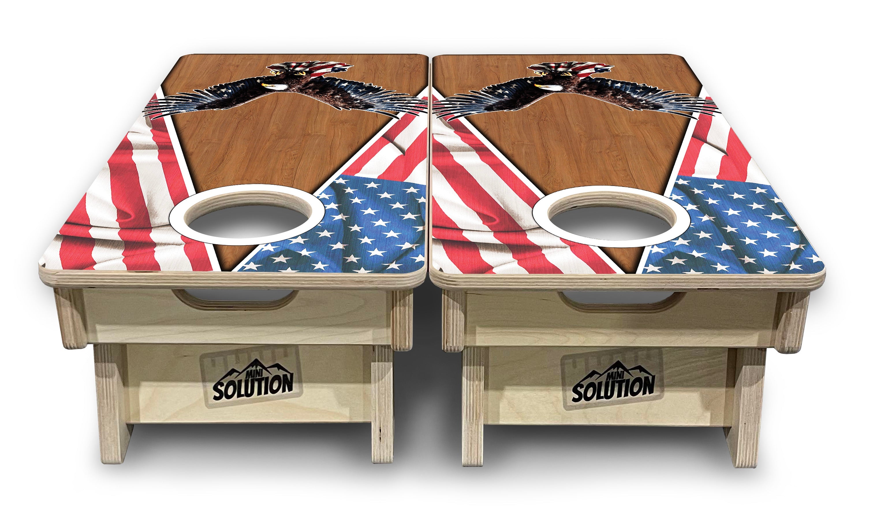 Eagle Triangle Wood - Mini or Vacation Size Cornhole Boards