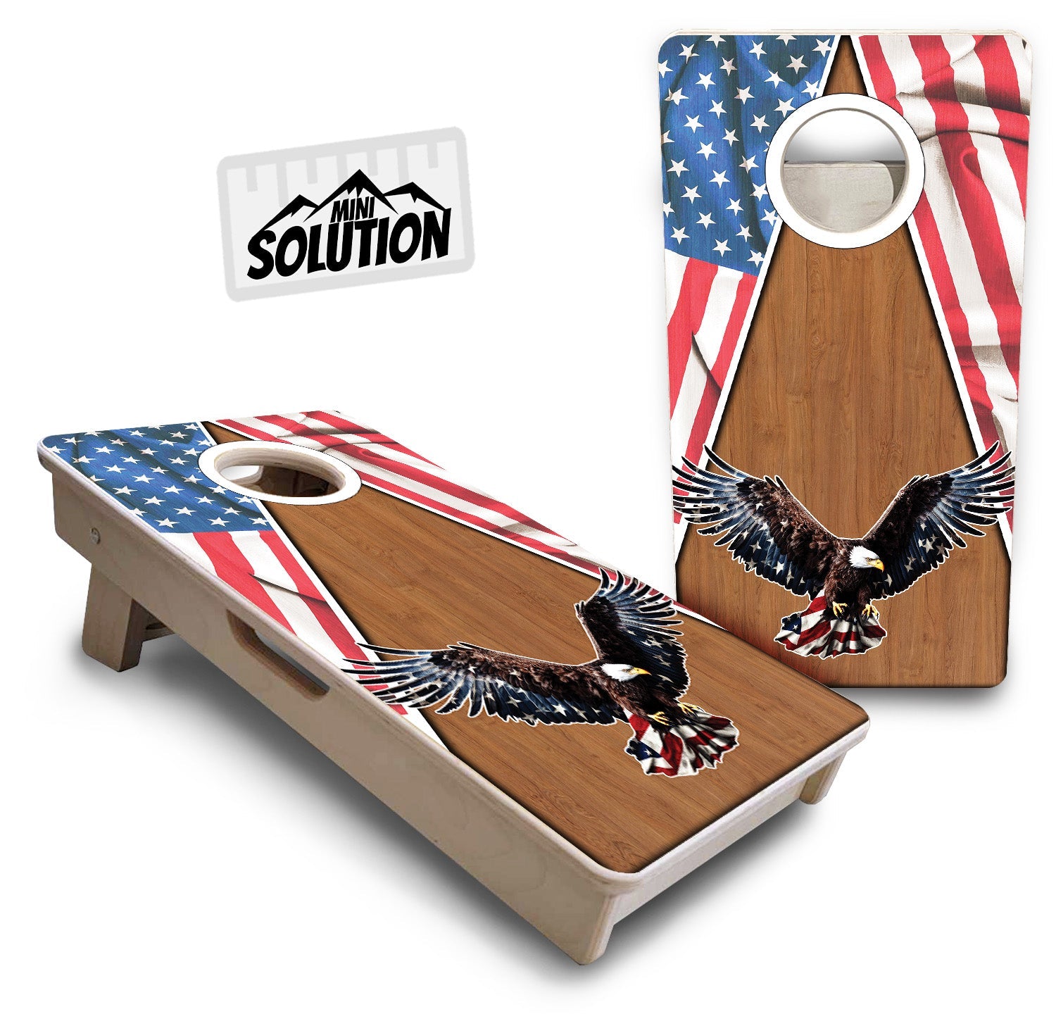 Eagle Triangle Wood - Mini or Vacation Size Cornhole Boards