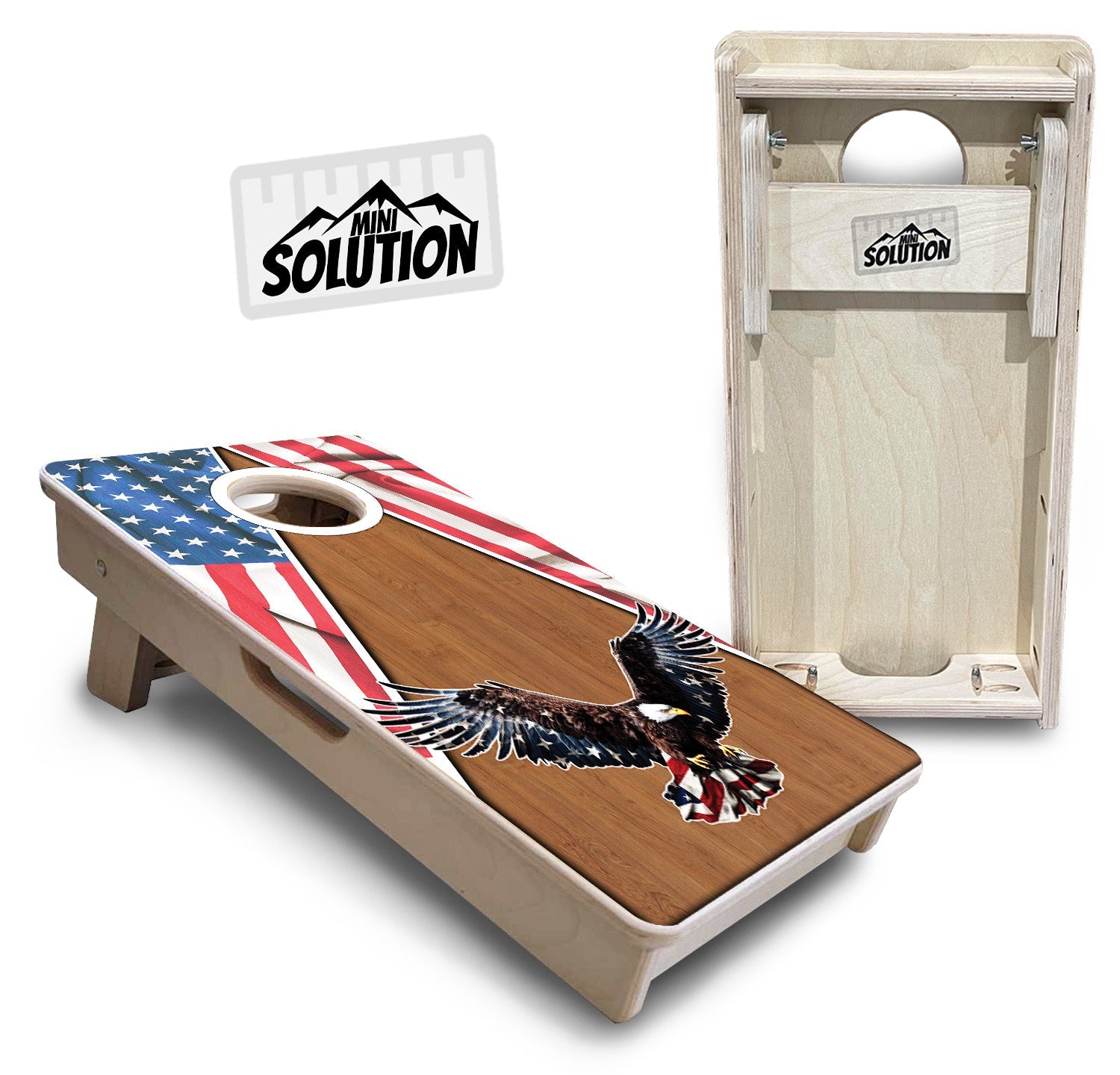 Eagle Triangle Wood - Mini or Vacation Size Cornhole Boards