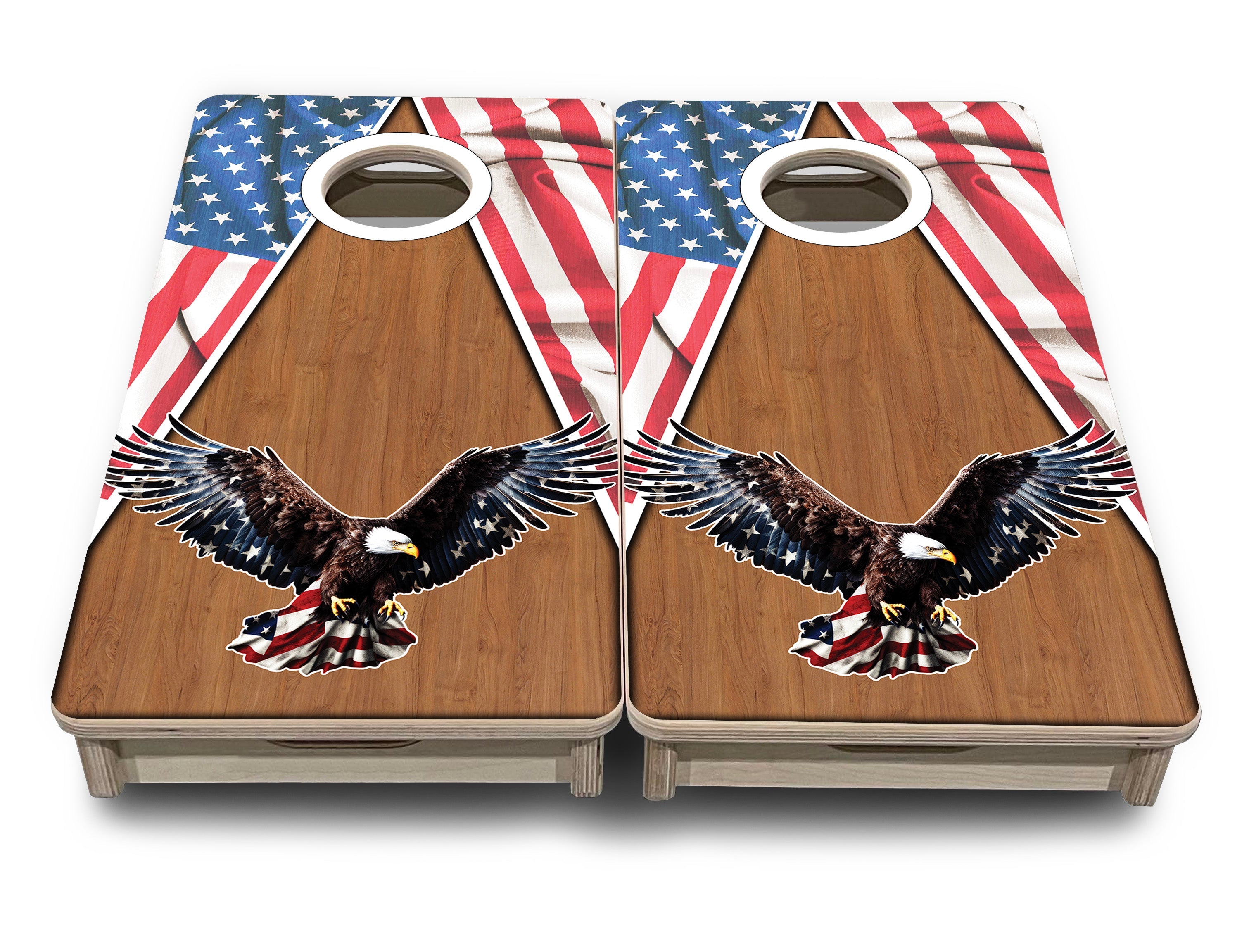 Eagle Triangle Wood - Mini or Vacation Size Cornhole Boards