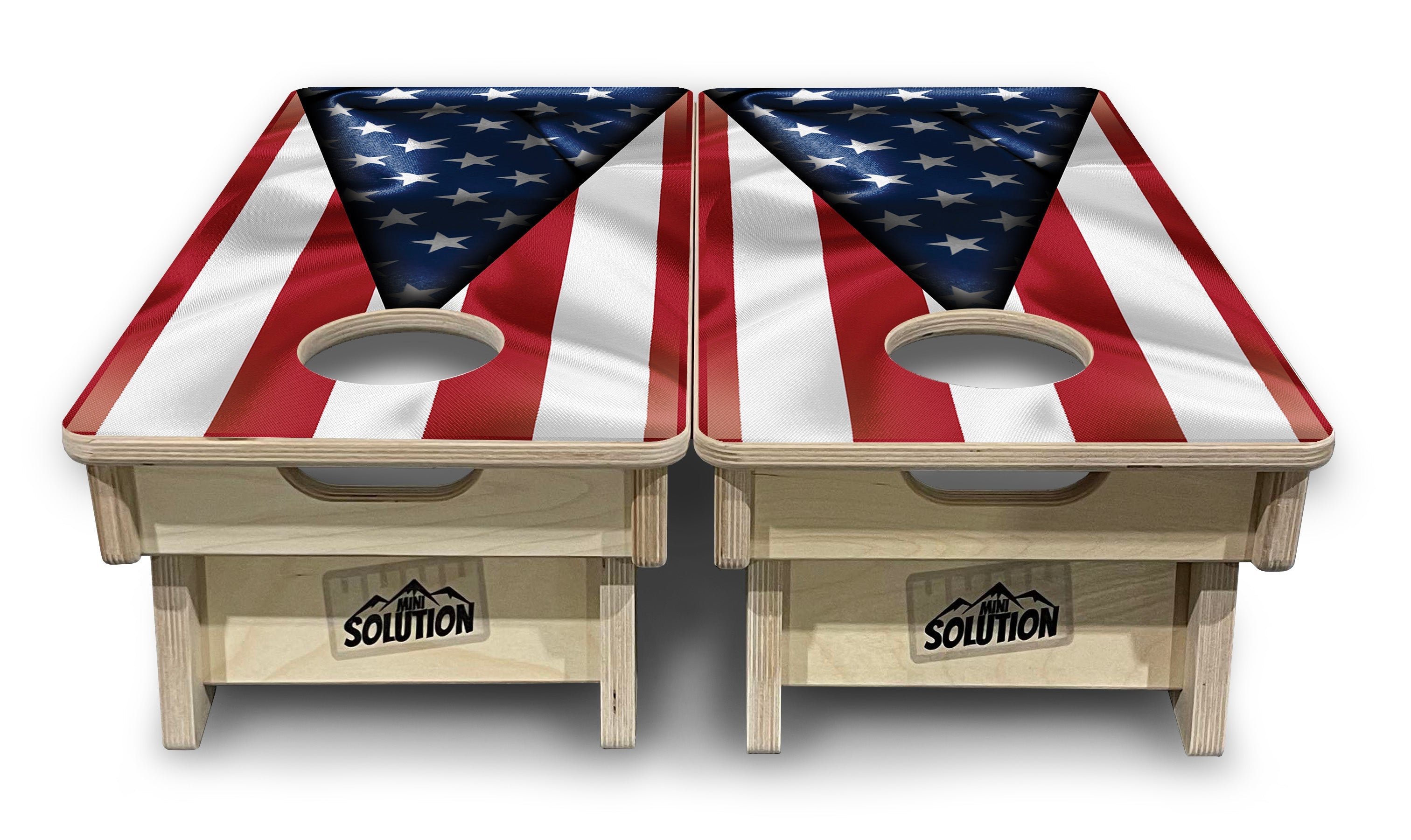 American Flag Triangle - Mini or Vacation Size Cornhole Boards