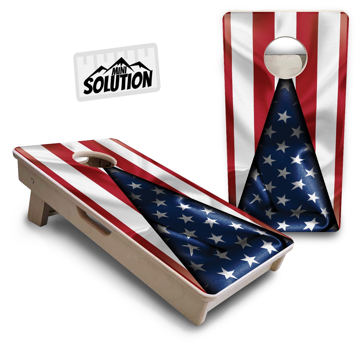 American Flag Triangle - Mini or Vacation Size Cornhole Boards