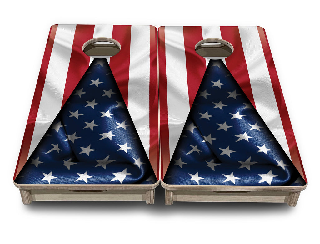American Flag Triangle - Mini or Vacation Size Cornhole Boards