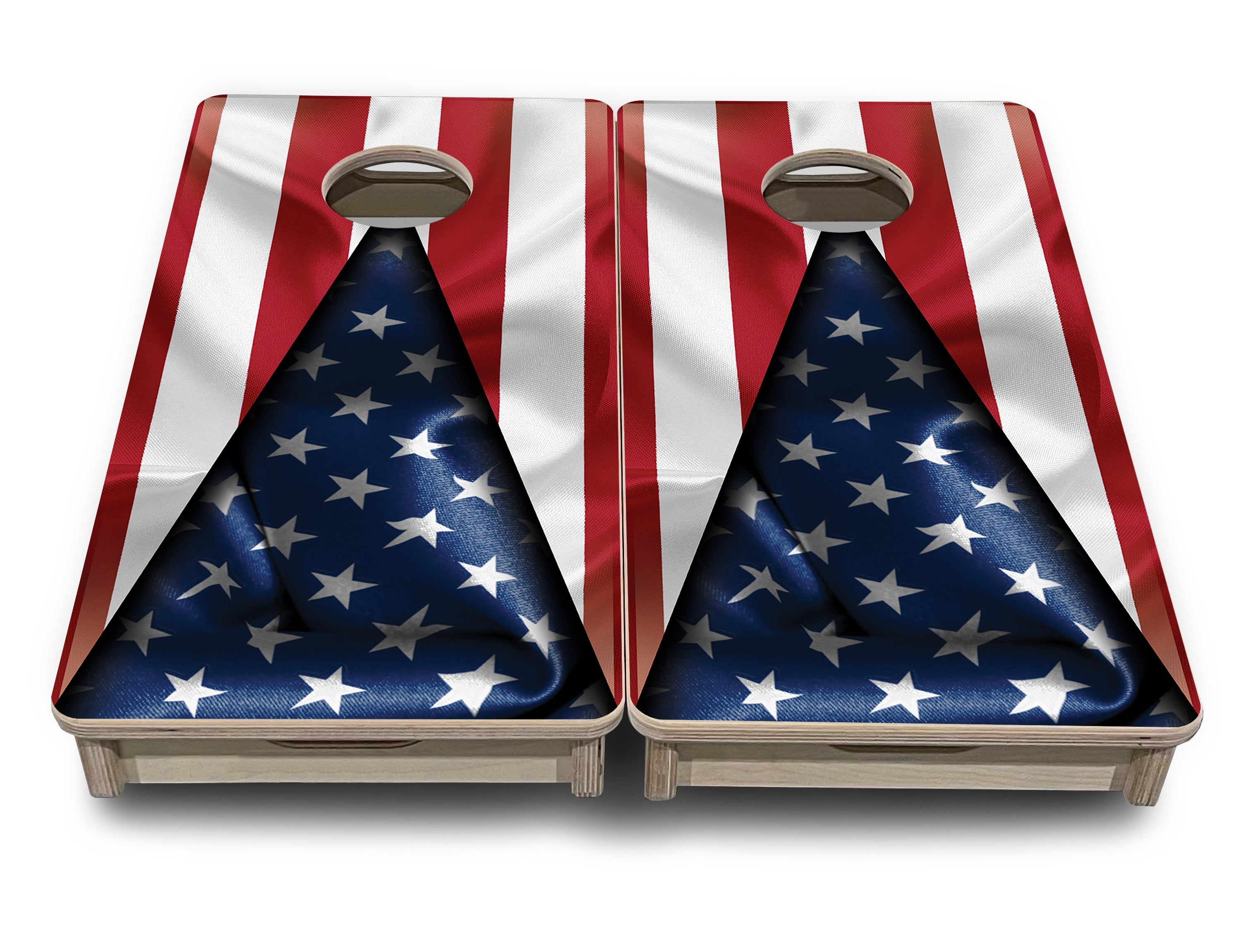 American Flag Triangle - Mini or Vacation Size Cornhole Boards