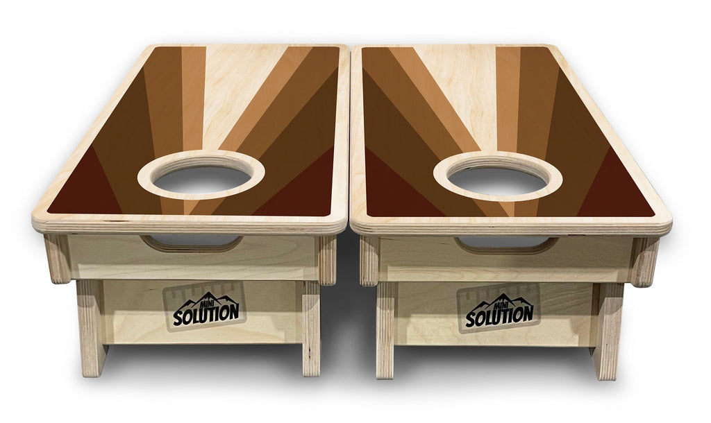 Retro Wood Triangle - Mini or Vacation Size Cornhole Boards