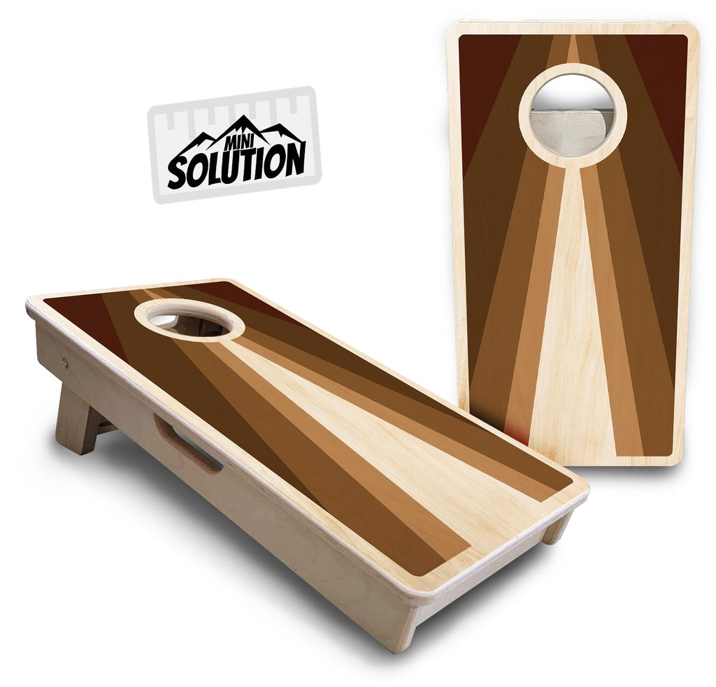 Retro Wood Triangle - Mini or Vacation Size Cornhole Boards