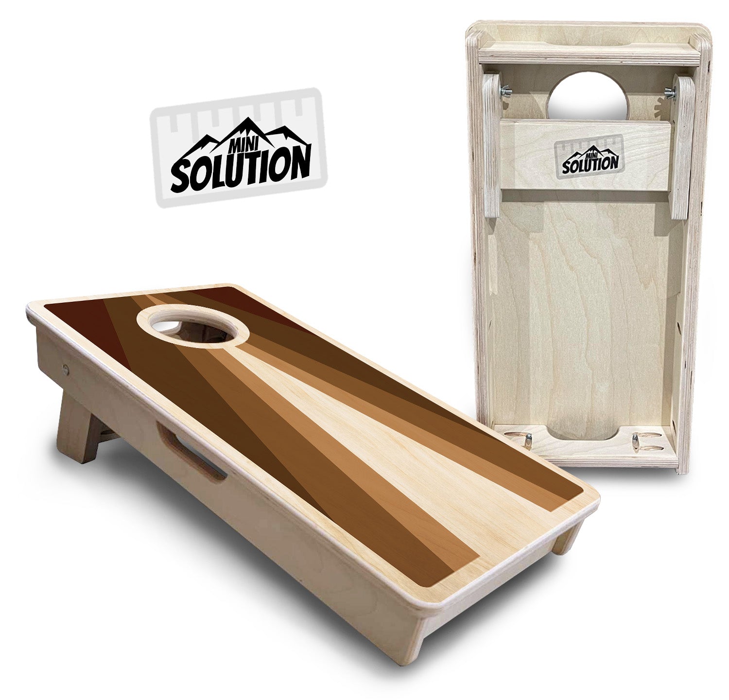 Retro Wood Triangle - Mini or Vacation Size Cornhole Boards