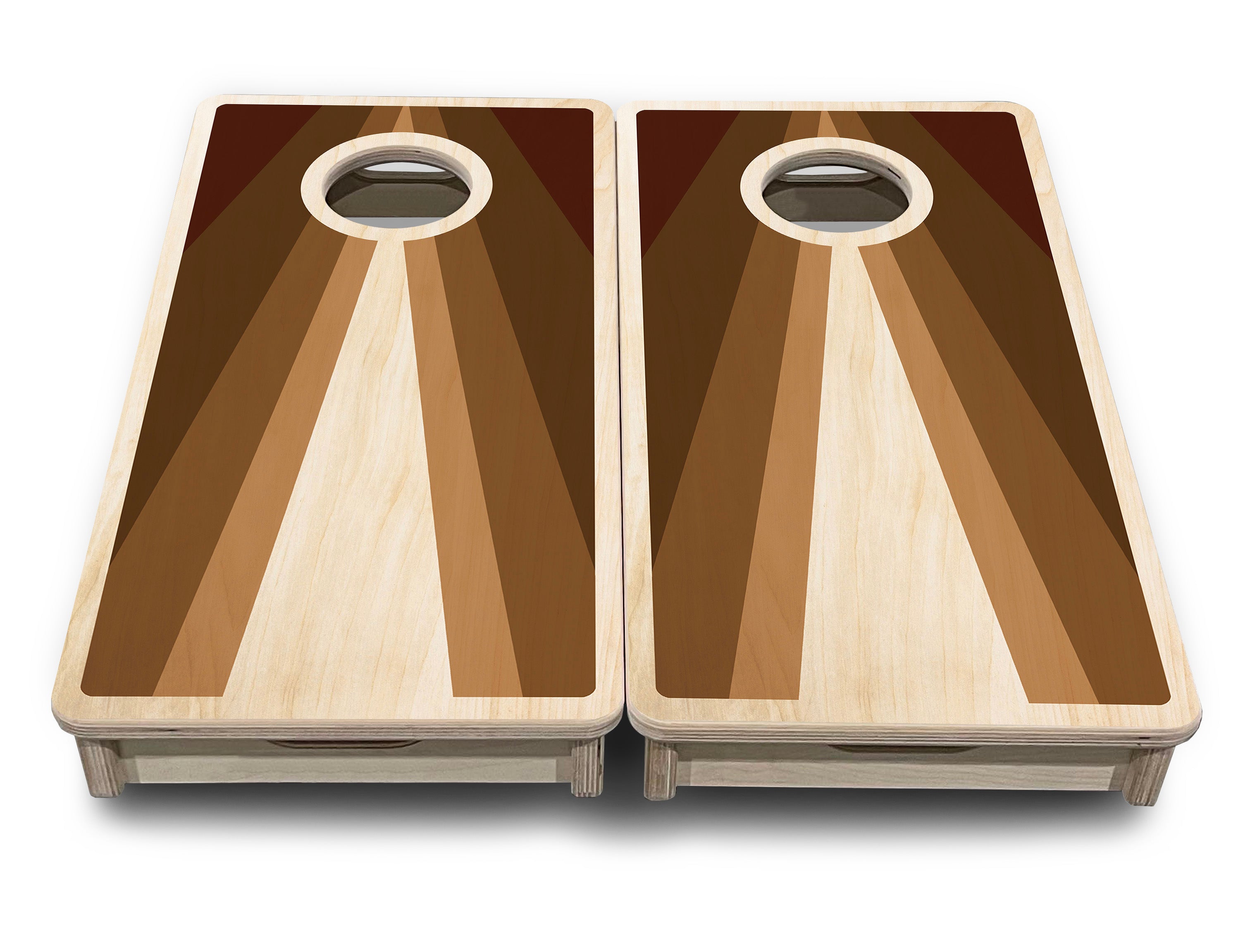 Retro Wood Triangle - Mini or Vacation Size Cornhole Boards