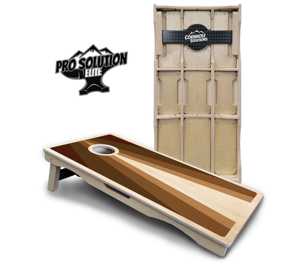 Retro Wood Triangle Cornhole Boards - Pro Solution Elite Series