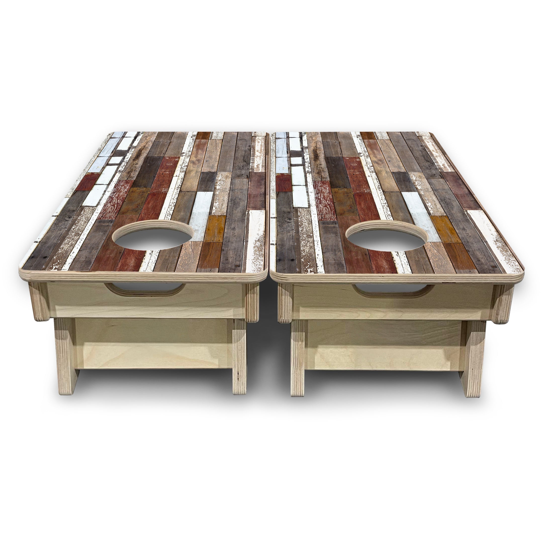 Colorful Planks - Mini or Vacation Size Cornhole Boards