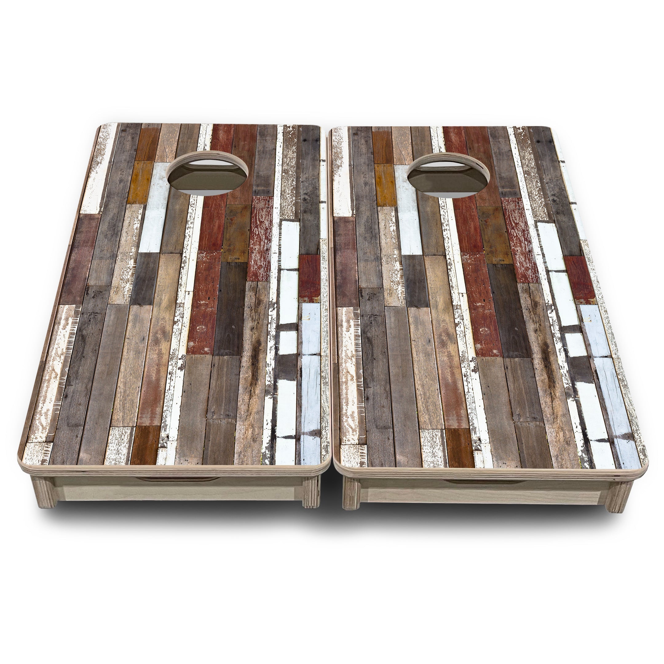 Colorful Planks - Mini or Vacation Size Cornhole Boards