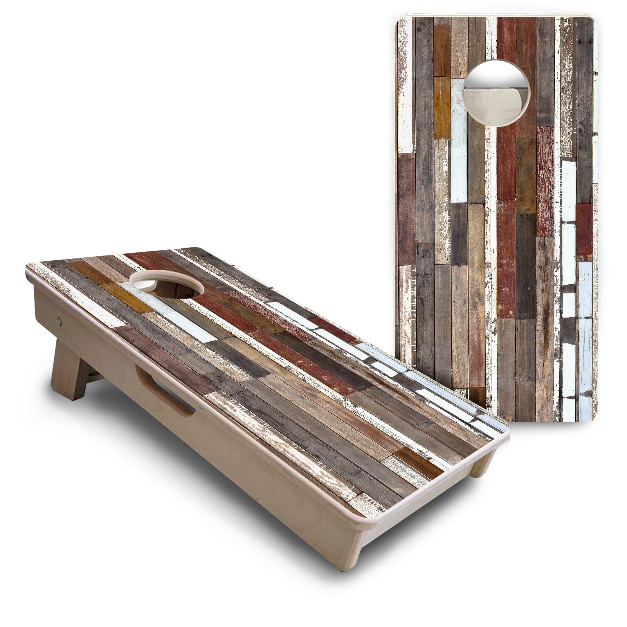 Colorful Planks - Mini or Vacation Size Cornhole Boards