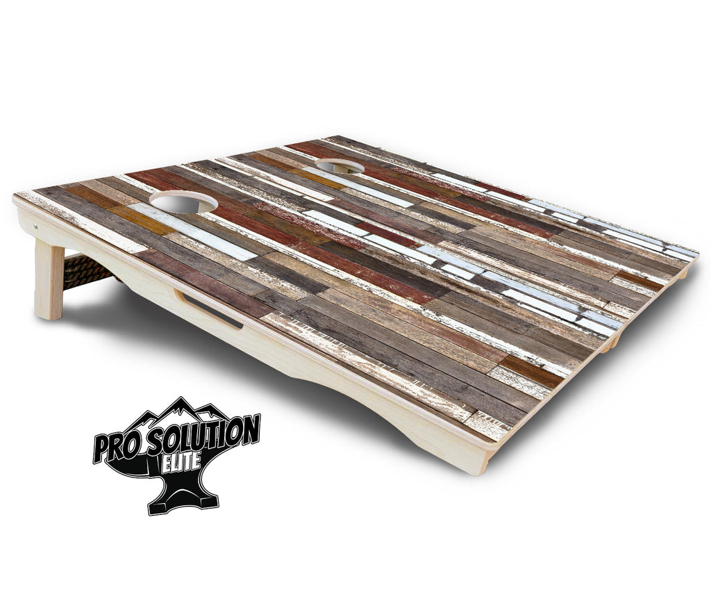 Colorful Planks Cornhole Boards - Pro Solution Elite Series