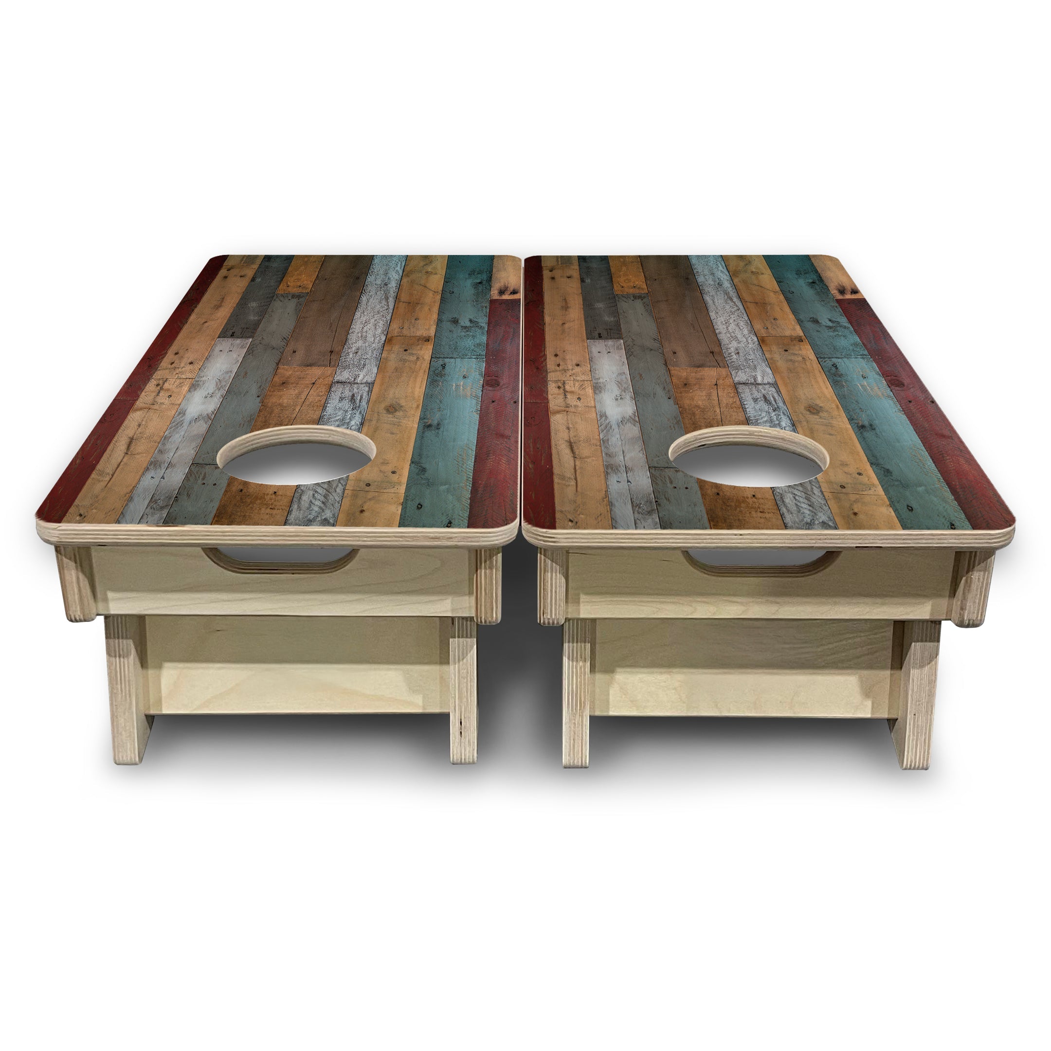 Metallic Wood Planks - Mini or Vacation Size Cornhole Boards