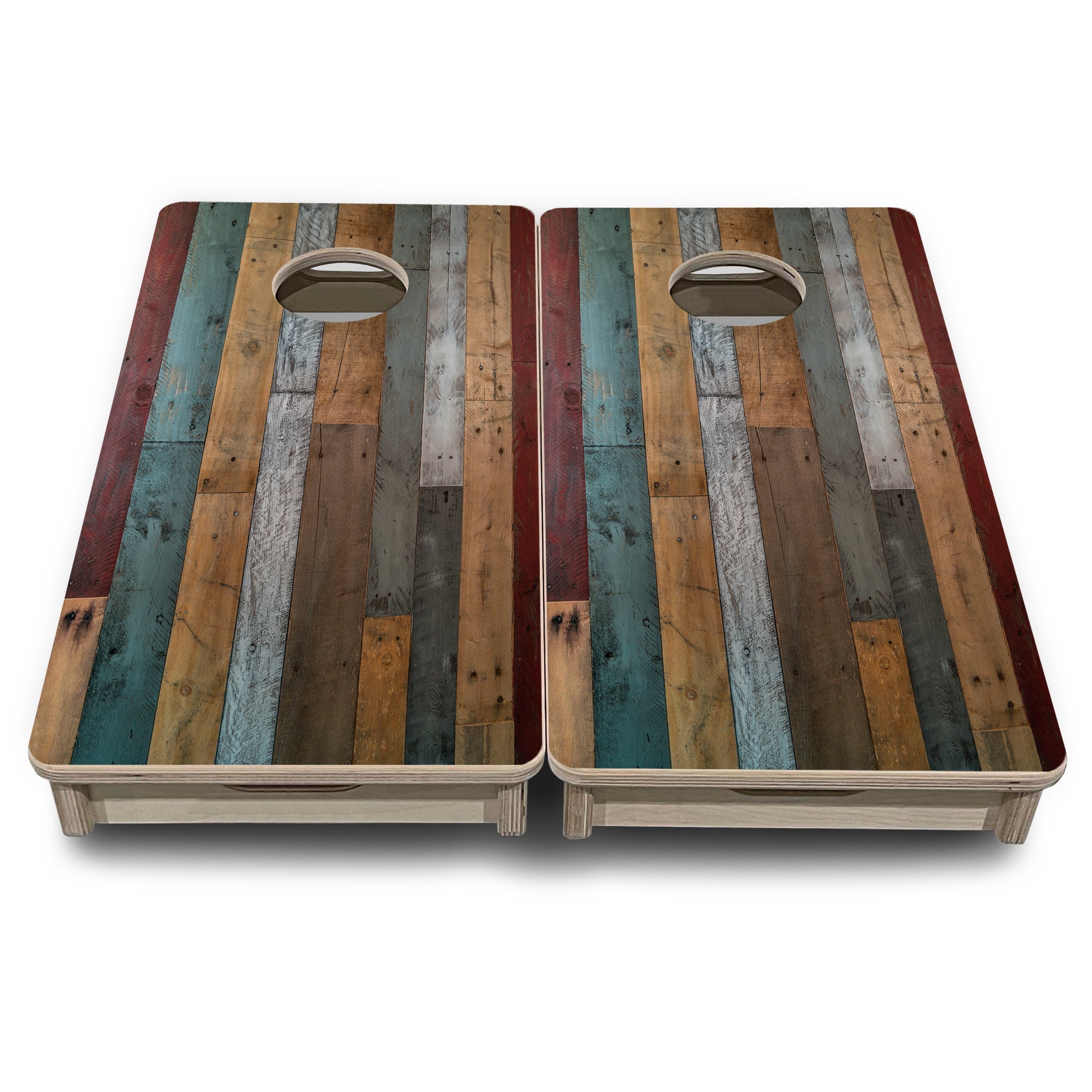 Metallic Wood Planks - Mini or Vacation Size Cornhole Boards