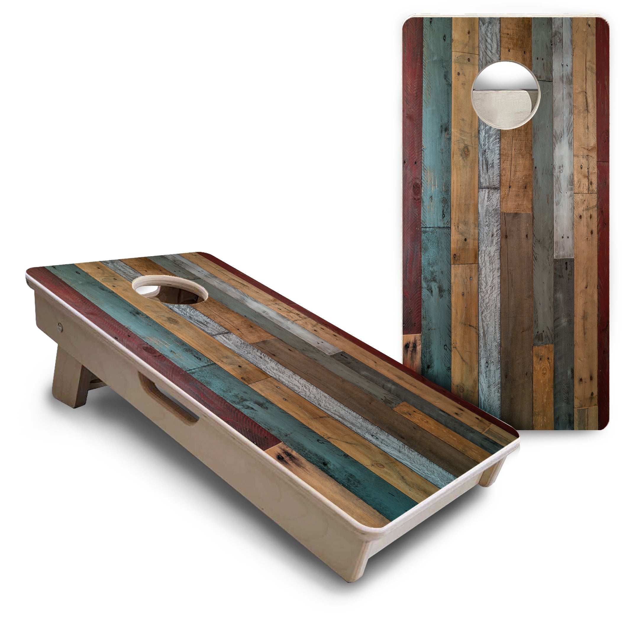 Metallic Wood Planks - Mini or Vacation Size Cornhole Boards