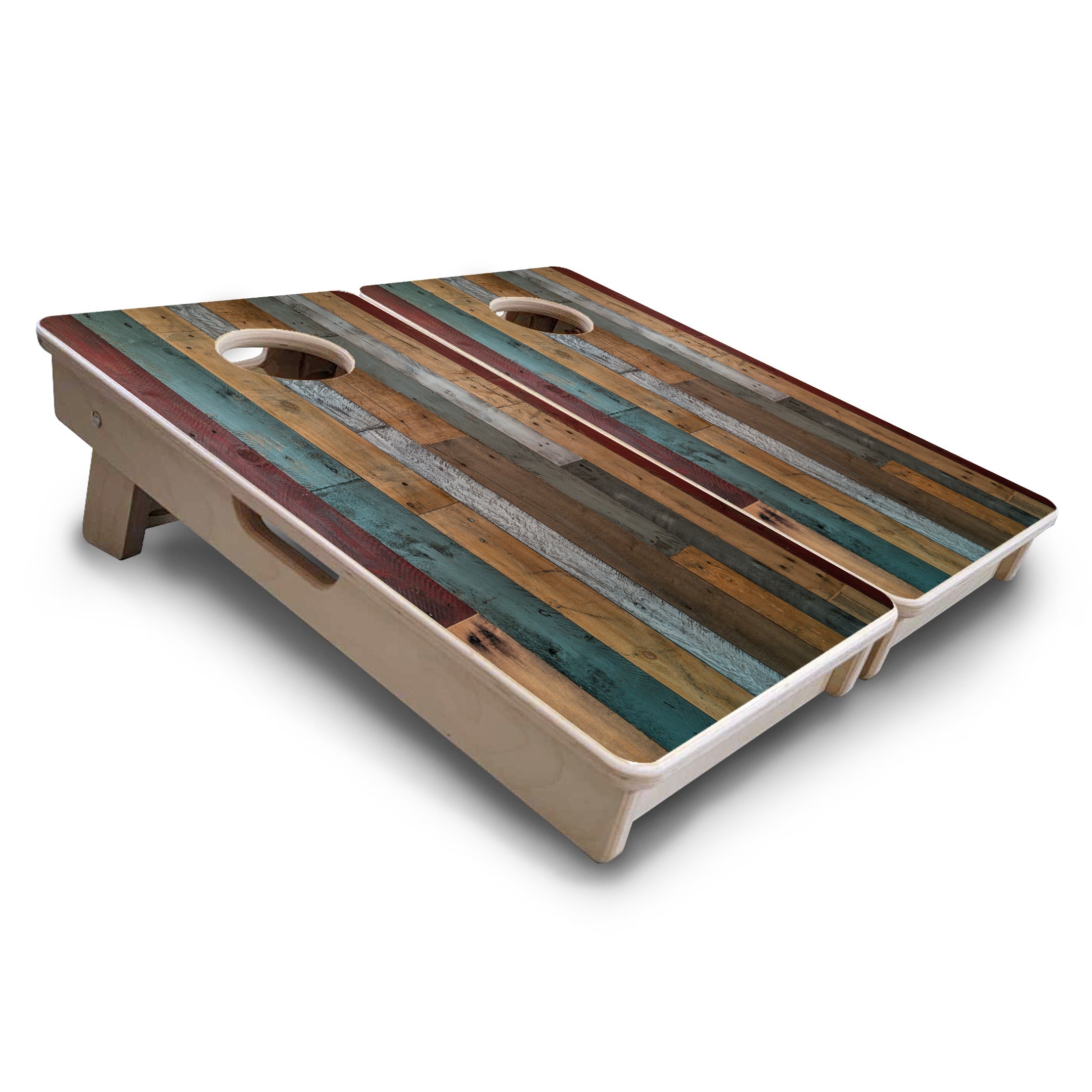 Metallic Wood Planks - Mini or Vacation Size Cornhole Boards