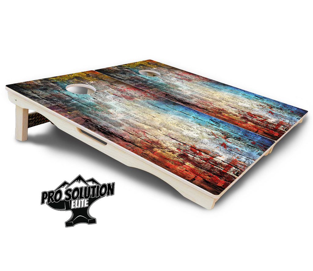 Colorful Brick Cornhole Boards - Pro Solution Elite Series