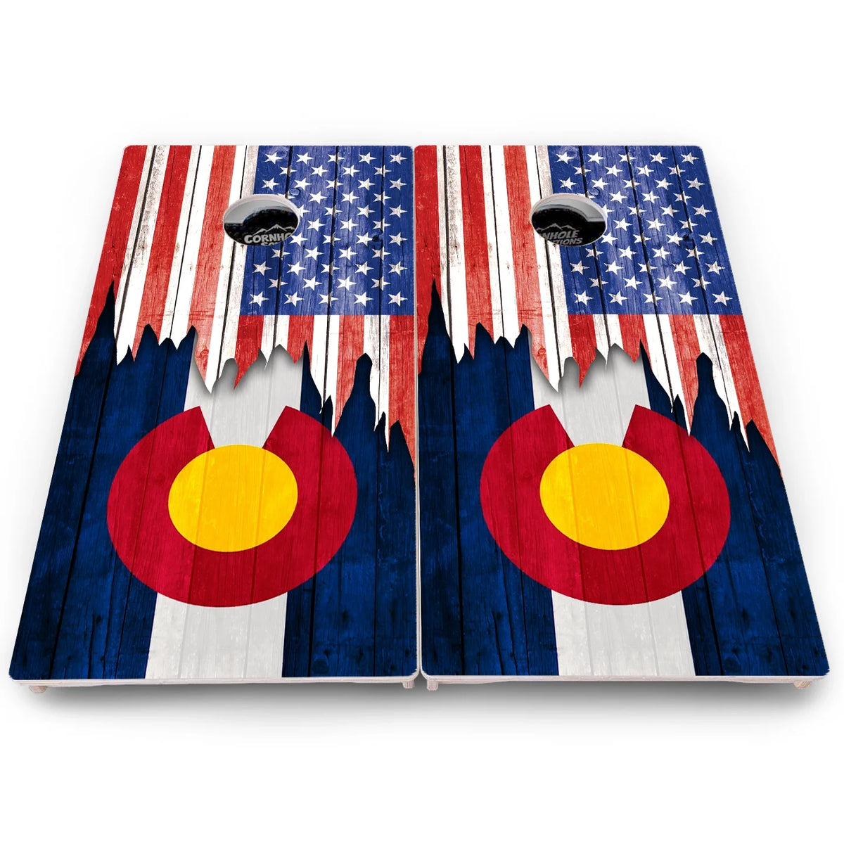 Colorado Wood Skyline Cornhole Boards - Pro Solution Lite Series