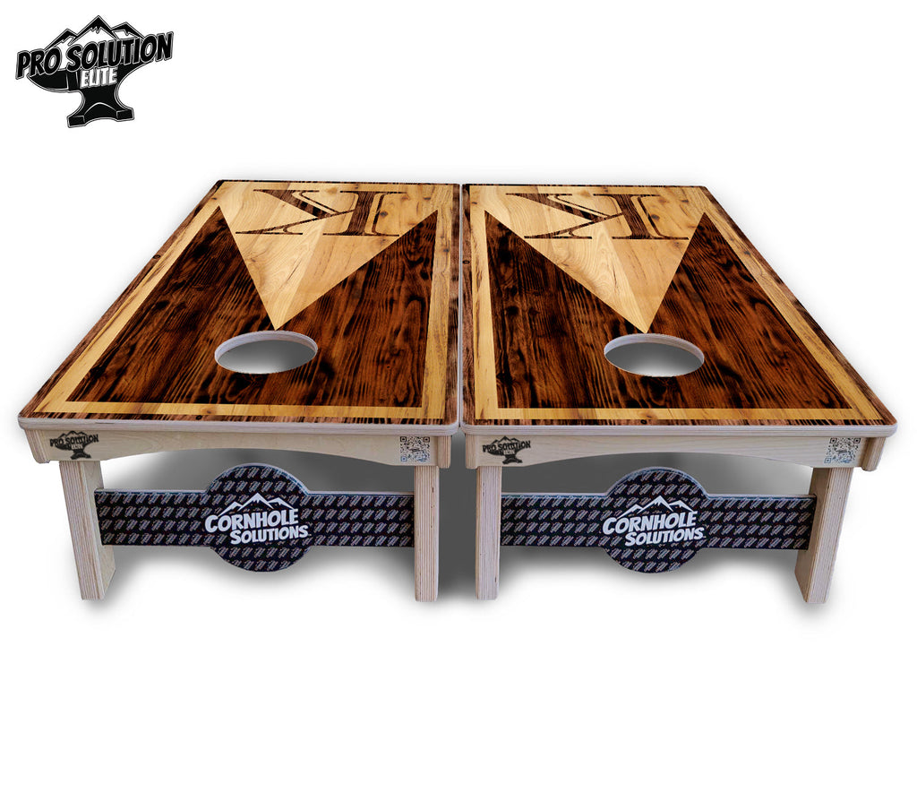 Wooden Triangle Letter Cornhole Boards - Pro Solution Elite Series
