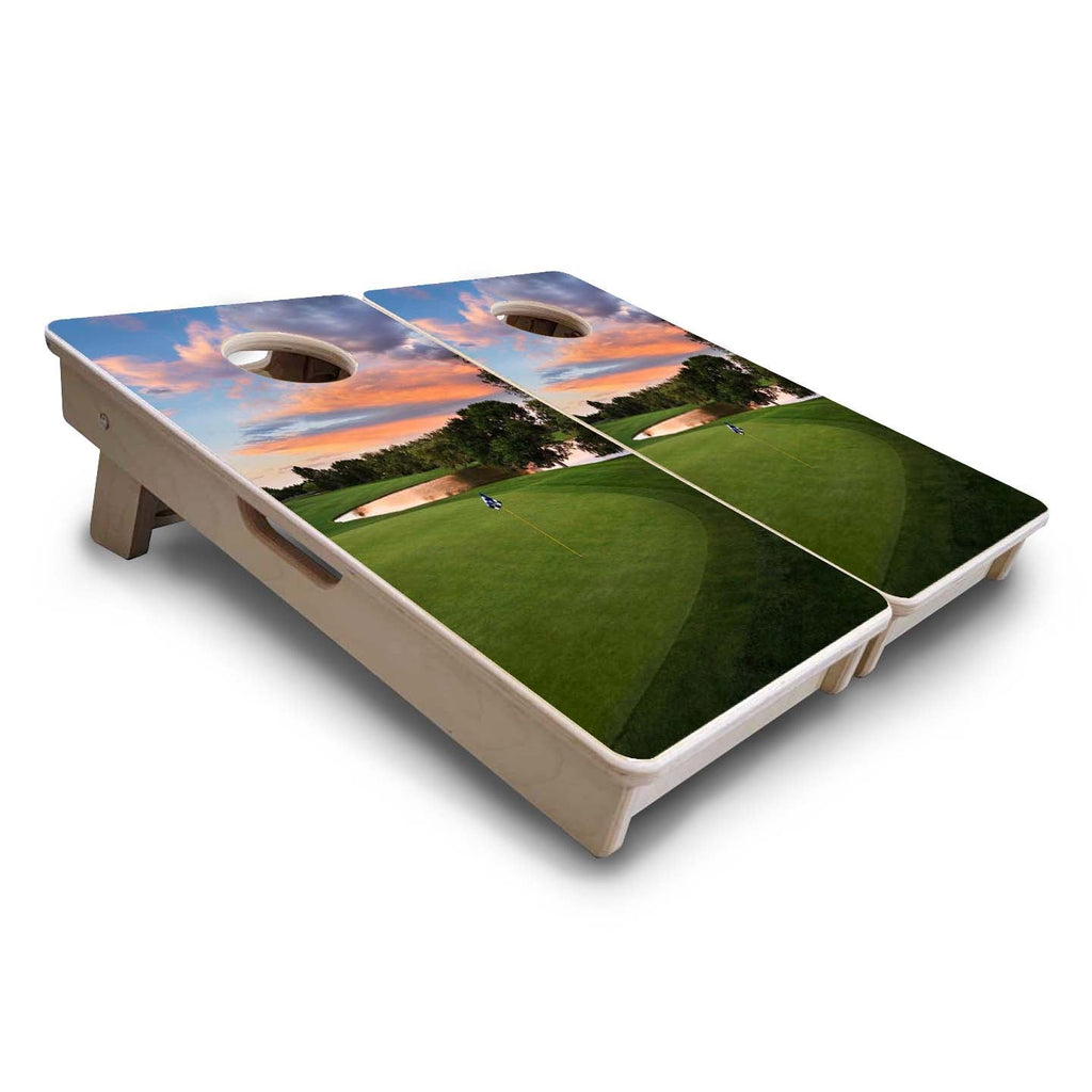 Golf Course Sunset - Mini or Vacation Size Cornhole Boards