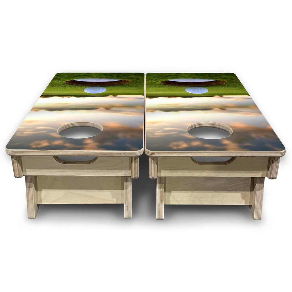 Golf Course Sunset - Mini or Vacation Size Cornhole Boards