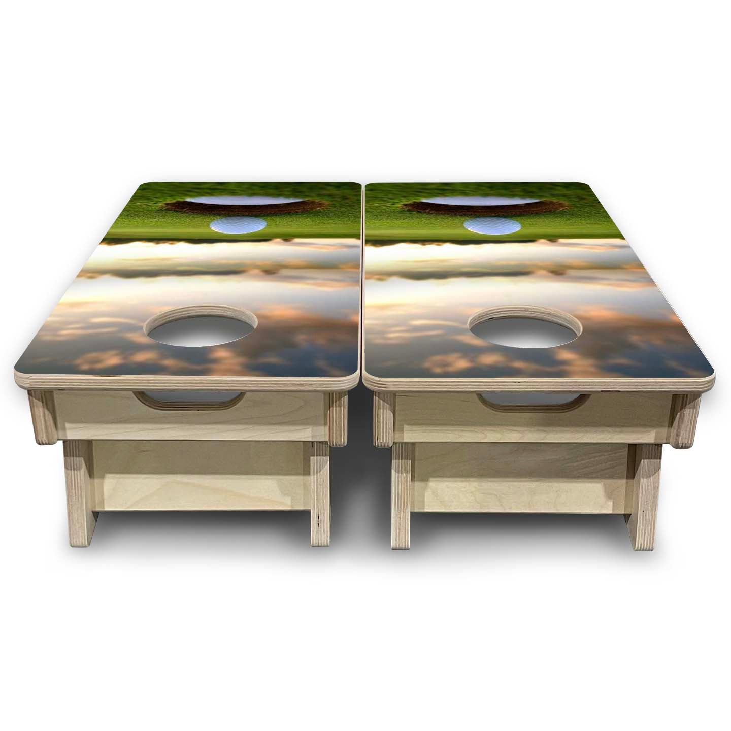 Golf Course Sunset - Mini or Vacation Size Cornhole Boards