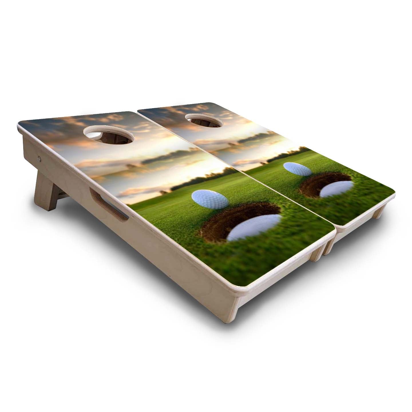 Golf Course Sunset - Mini or Vacation Size Cornhole Boards