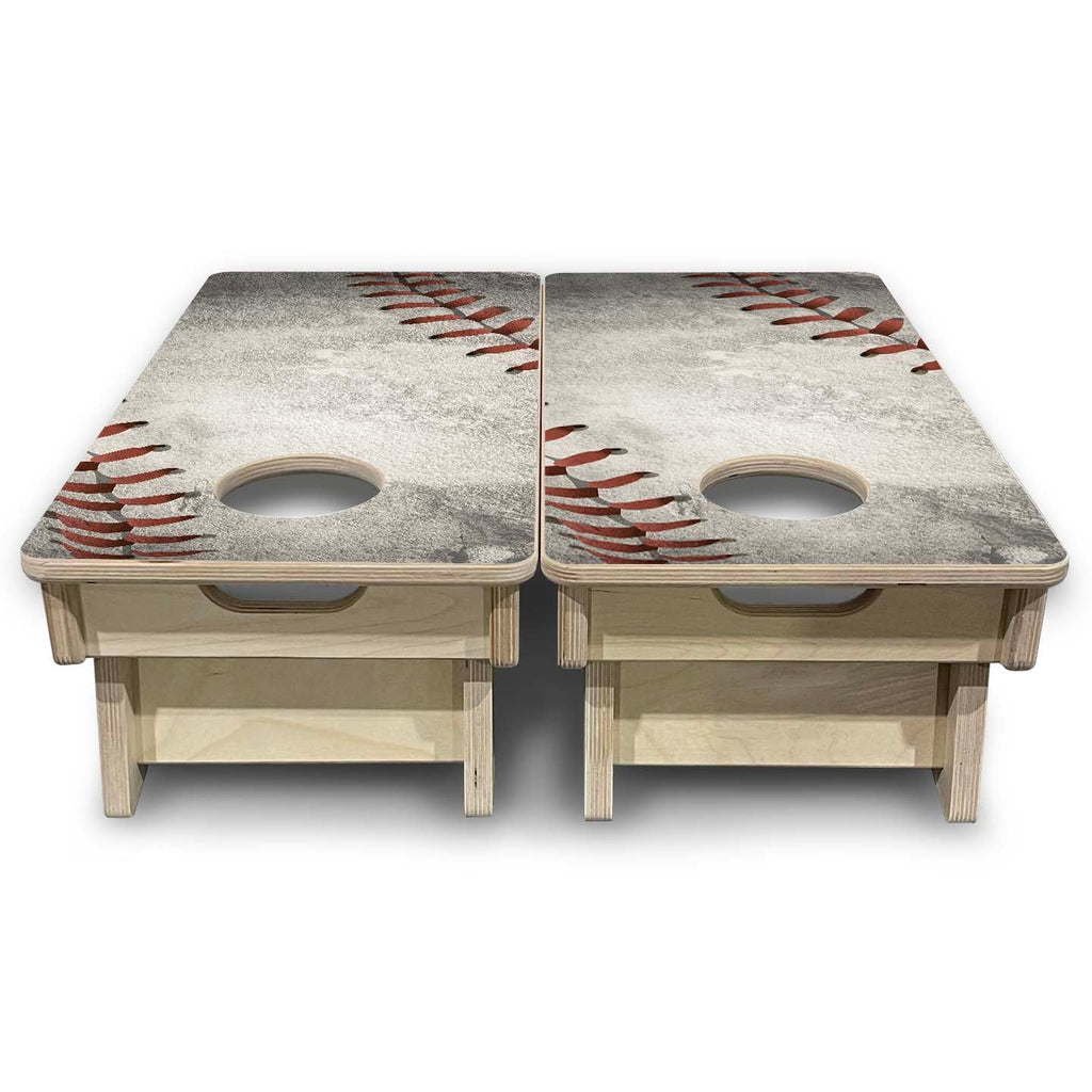 Worn Baseball & Glove - Mini or Vacation Size Cornhole Boards