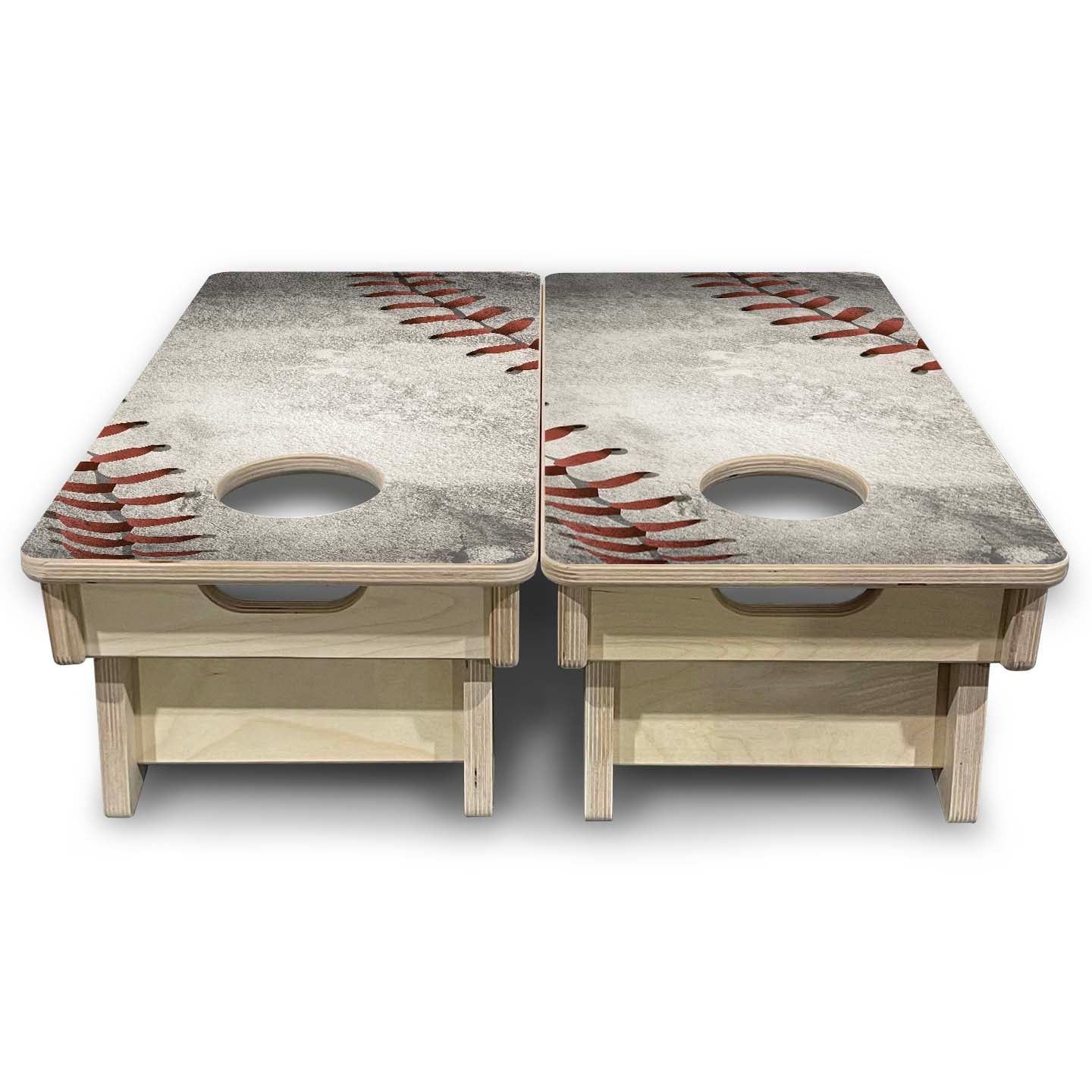 Worn Baseball & Glove - Mini or Vacation Size Cornhole Boards