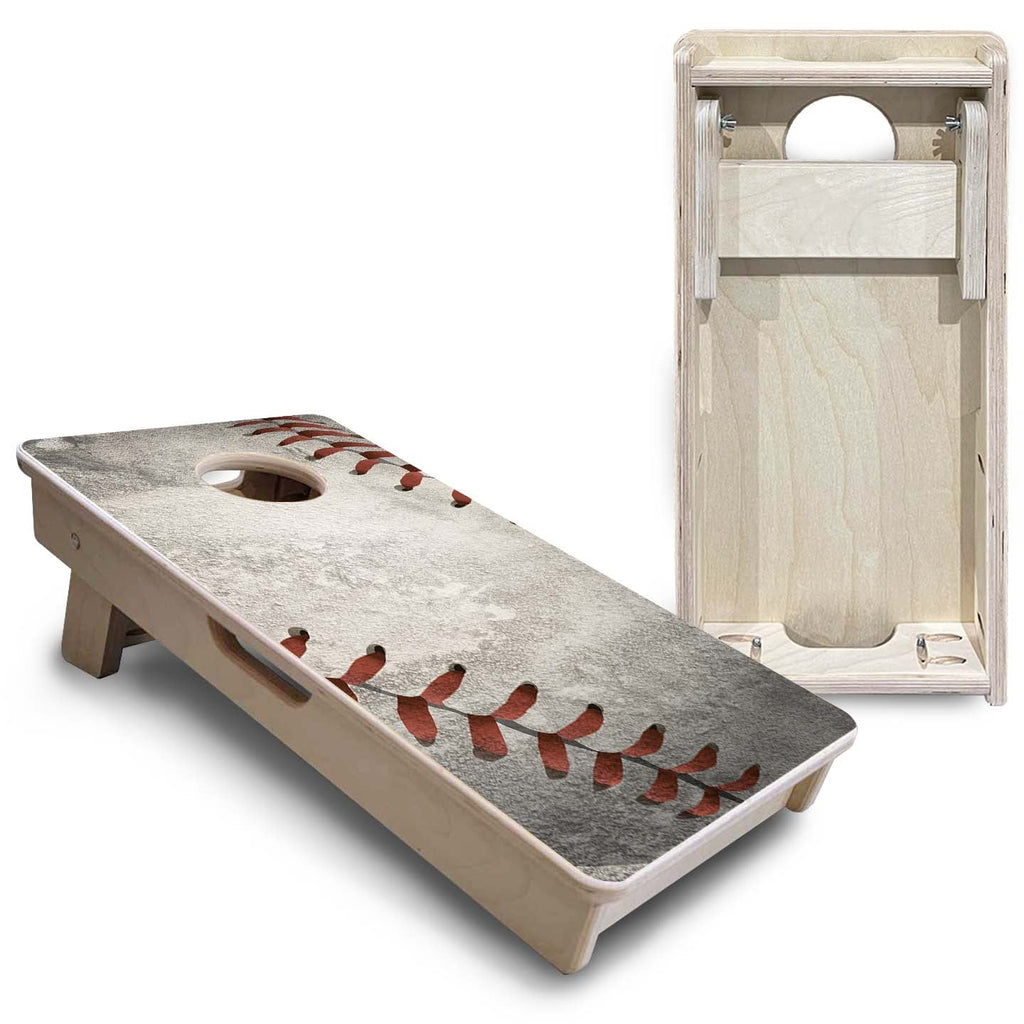 Worn Baseball & Glove - Mini or Vacation Size Cornhole Boards