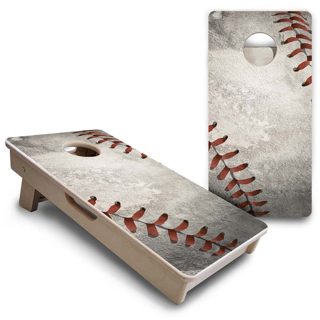 Worn Baseball & Glove - Mini or Vacation Size Cornhole Boards