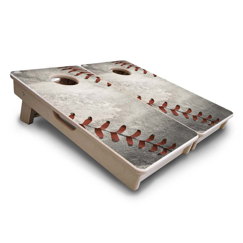 Worn Baseball & Glove - Mini or Vacation Size Cornhole Boards